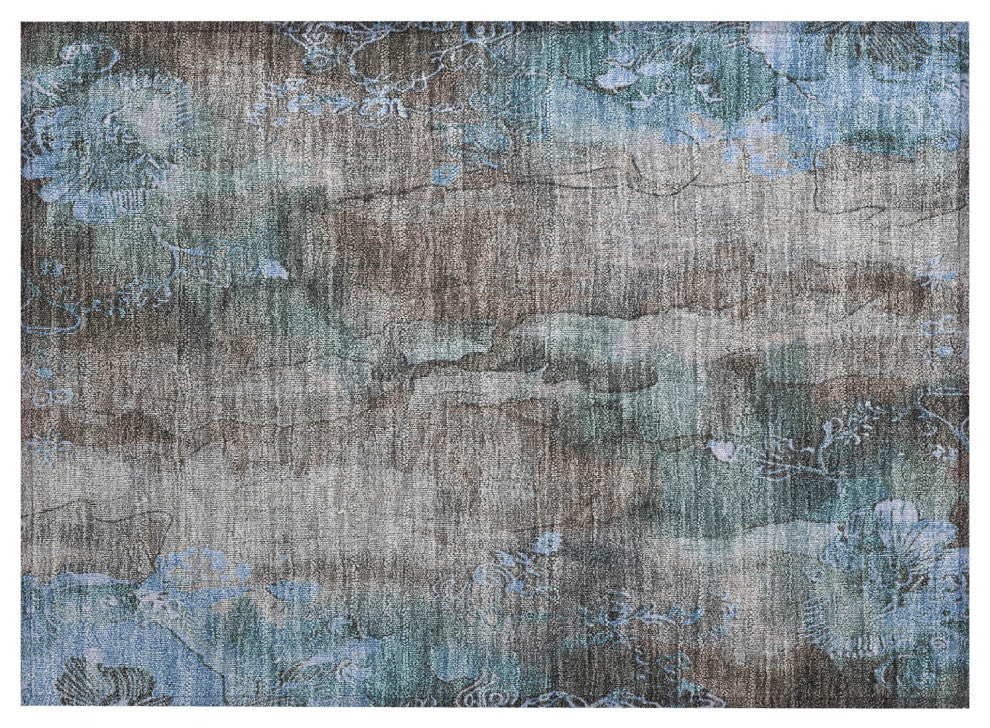 Machine Washable Indoor/Outdoor Chantille ACN1869 Taupe 1'8" x 2'6" Rug