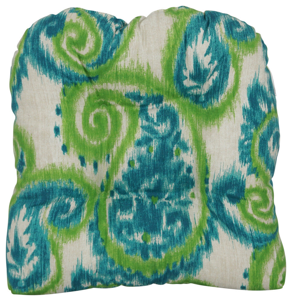 19" U-Shaped Dining Chair Cushions, Set of 4, Sorista Teal