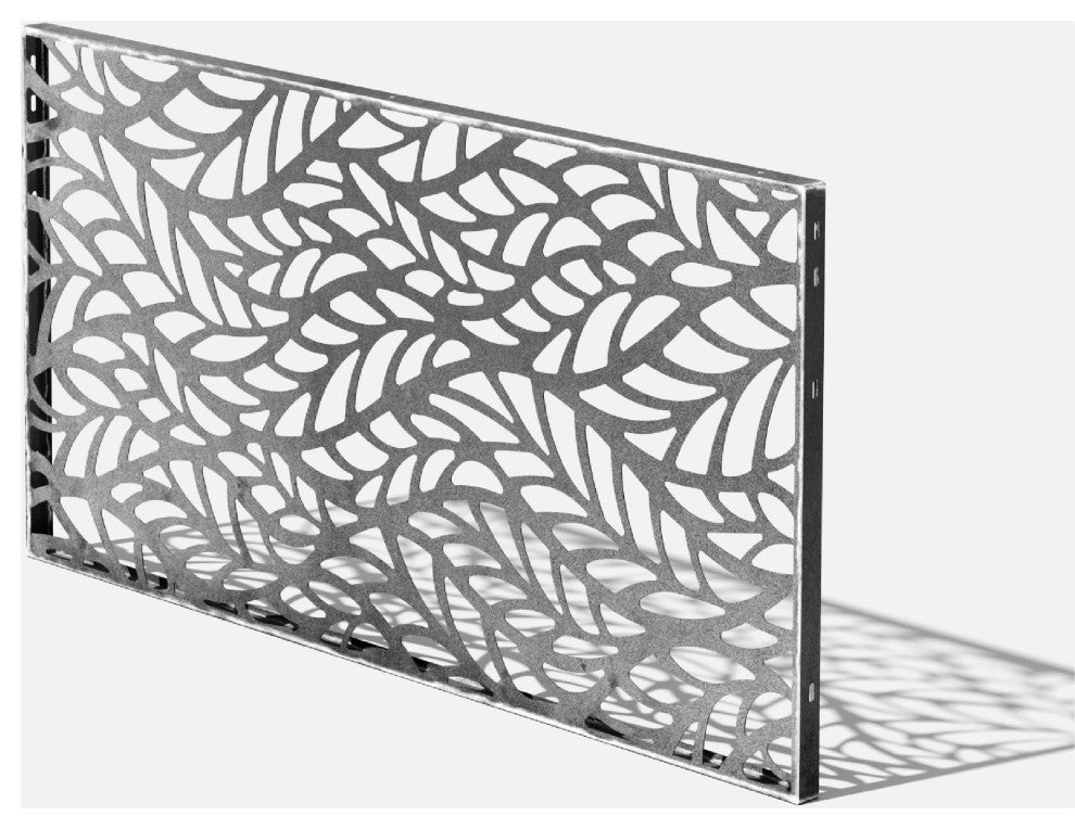 Alta Corten Steel Decorative Screen Panel, Flowleaf