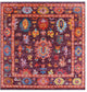 9' Square Hand-Knotted Turkish Oushak Wool Rug - Q16070