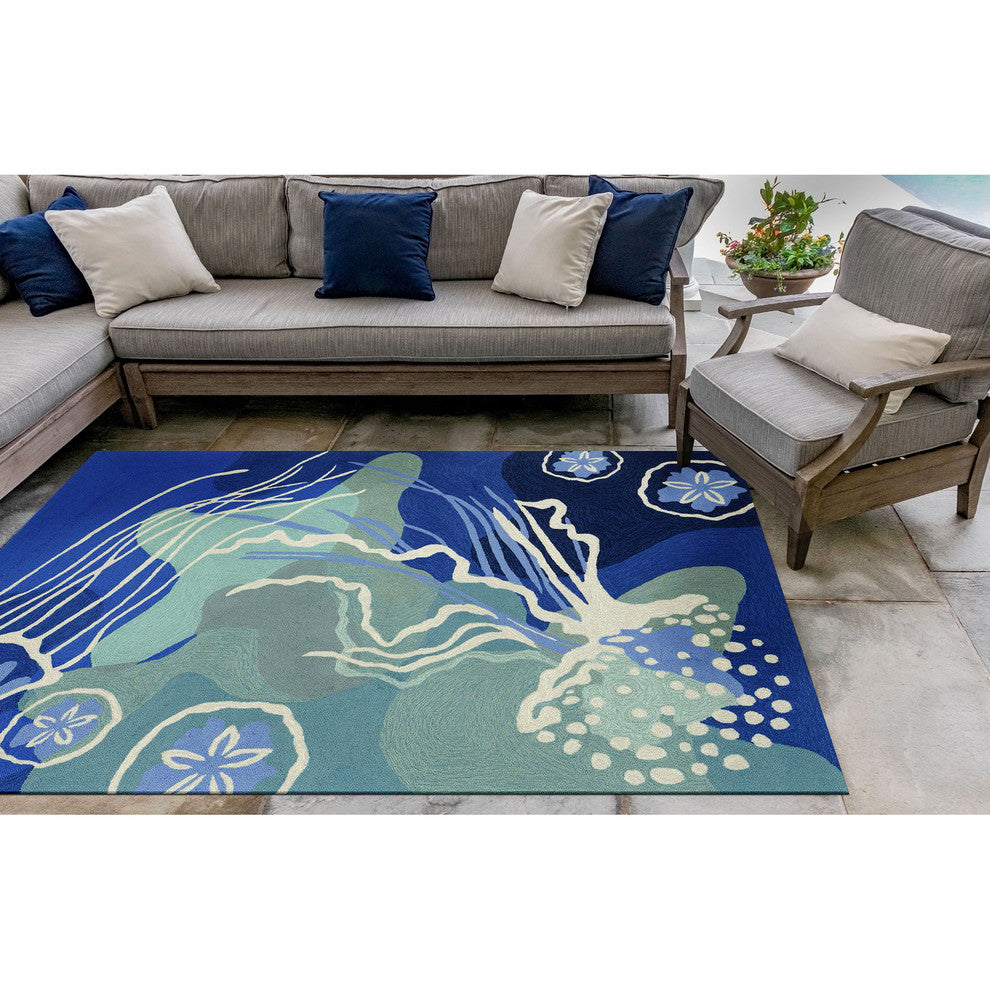 Capri Jelly Fish Indoor/Outdoor Rug, 7'6"x9'6"