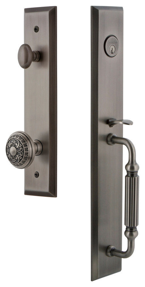 Fifth Avenue 1-Piece Dummy Handleset, F Grip and Windsor Knob, 849666