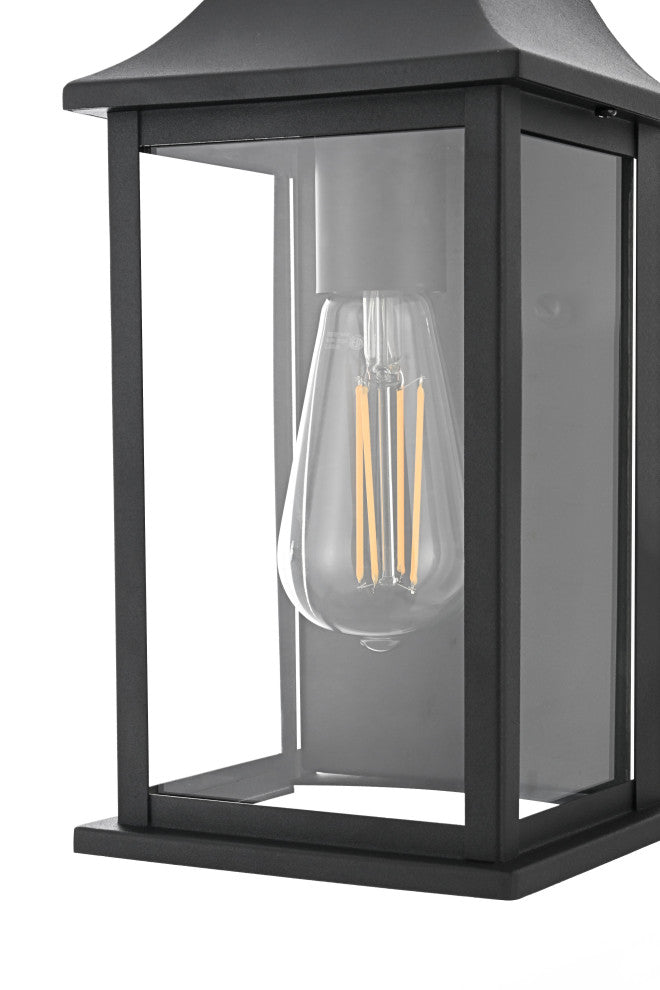 Home Living 6" Outdoor Wall Sconce, Black
