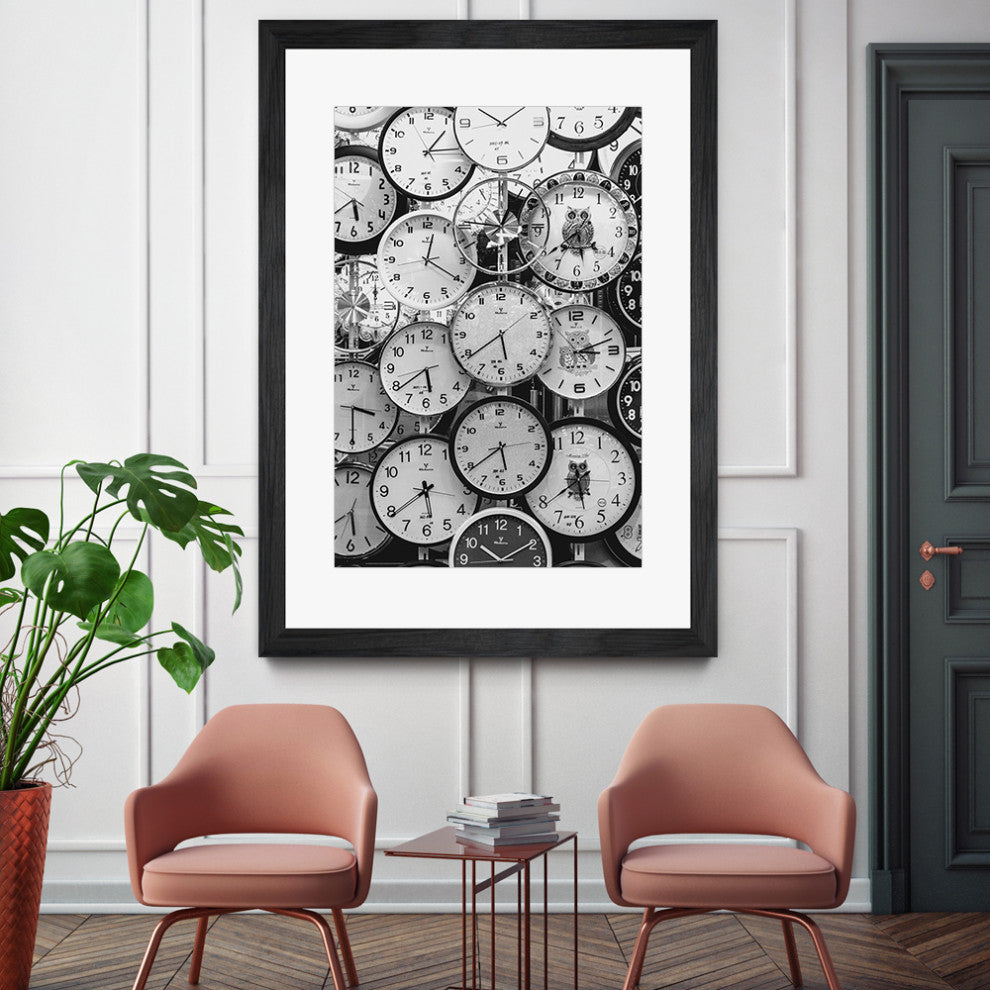 "What time is it?" Matted and Framed, 52" X 36"