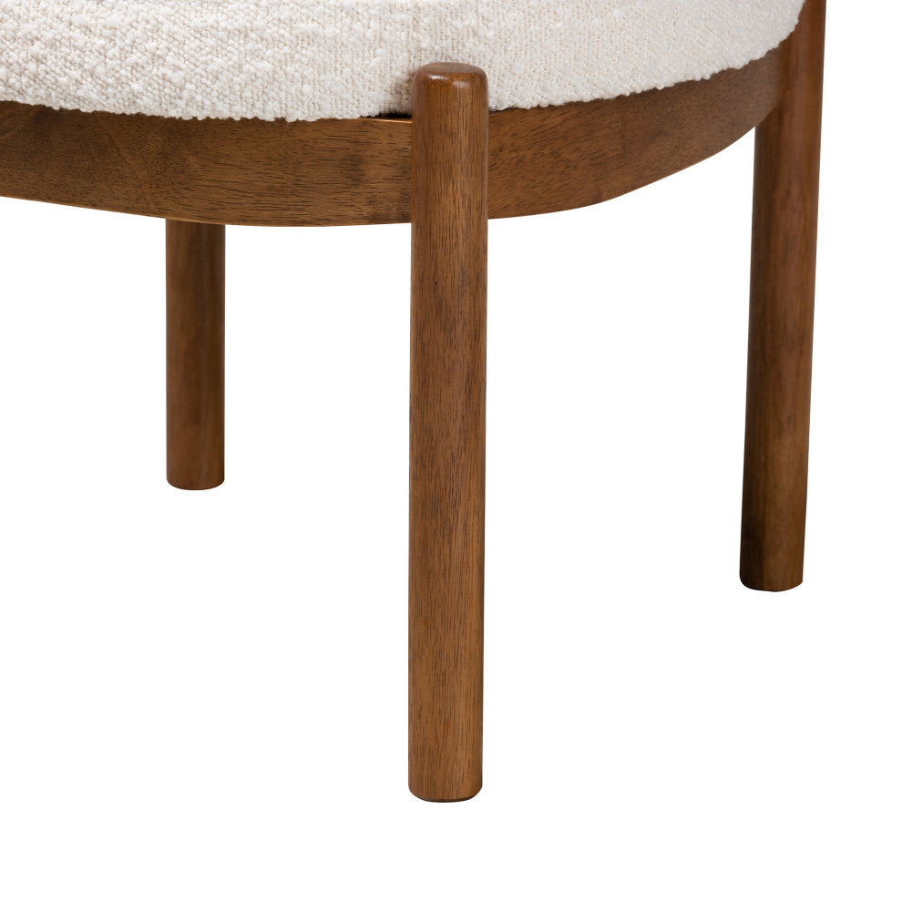 Monika Cream Boucle Ottoman Footstool