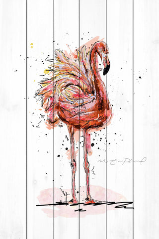 "Flamand" Painting Print on White Wood