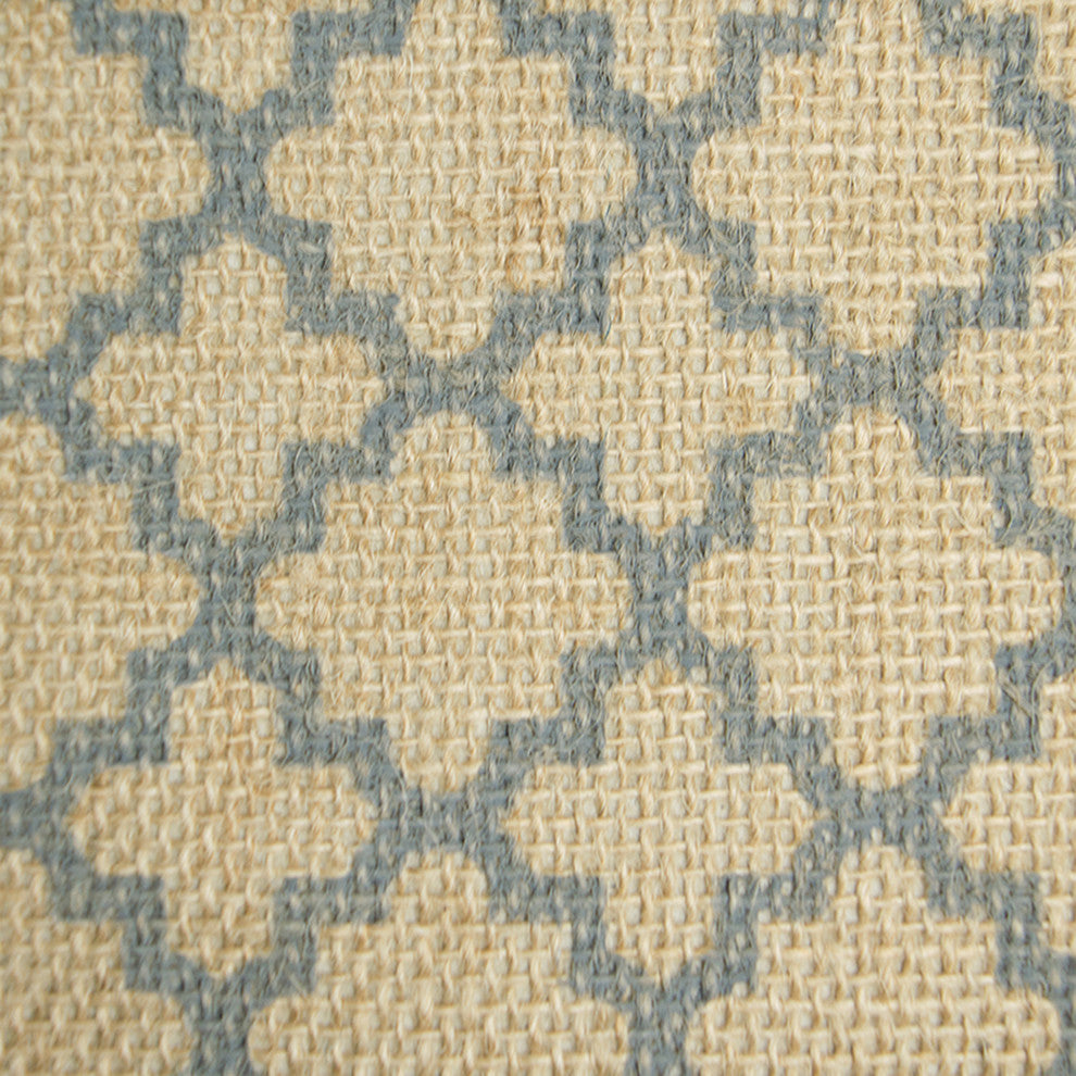 DII Burlap Bin Lattice Gray Rectangle Large 18x12x15"