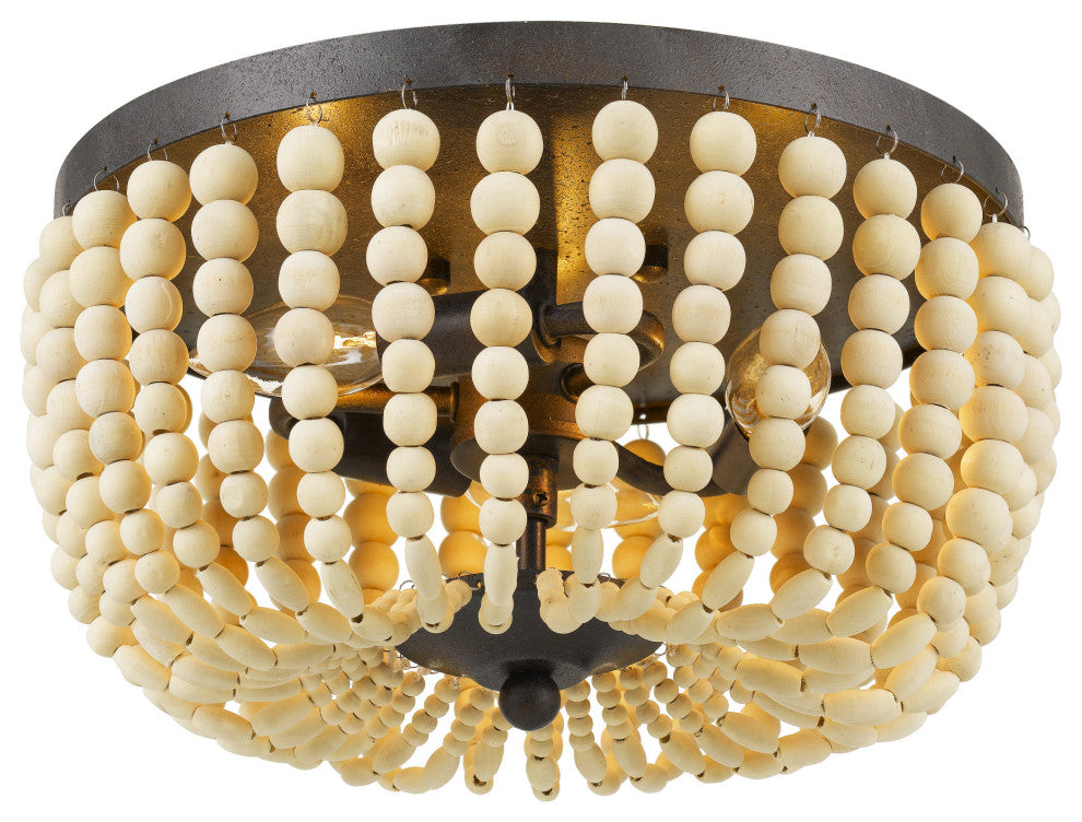 Crystorama Lighting Group 600 Rylee 3 Light 13"W Flush Mount Bowl - Antique