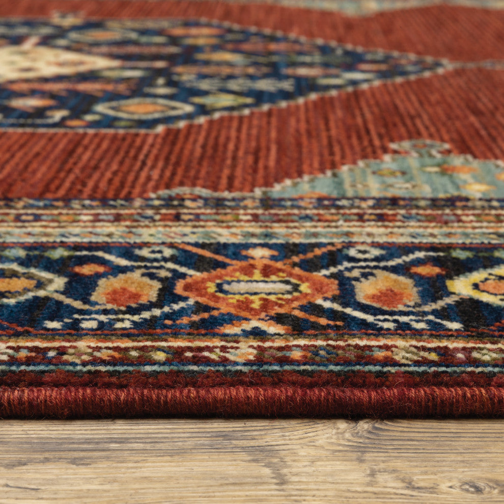 Oriental Weavers Lilihan Indoor Rug Red/ Blue 6'7" X 9'6"