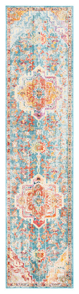 Safavieh Crystal CRS501K Rug, Orange/Teal, 2'2" X 17'