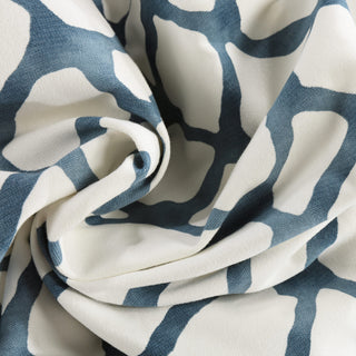 Ellis Printed Cotton Twill Curtain Single Panel, Ellis Blue, 50"x108"
