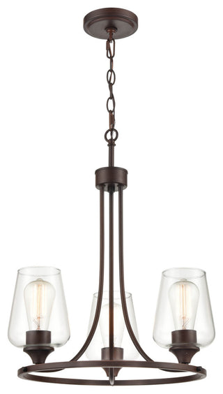 Ashford Collection 3-Light 18" Rubbed Bronze Chandelier