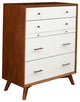 Alpine Furniture Flynn Mid Century Multi-function Wood Chest in Acorn-White