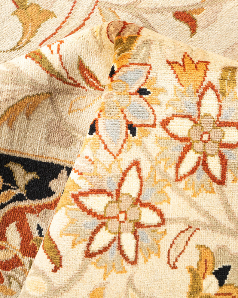 Vadodara, One-of-a-Kind Hand-Knotted Area Rug Ivory, 9'0"x12'5"