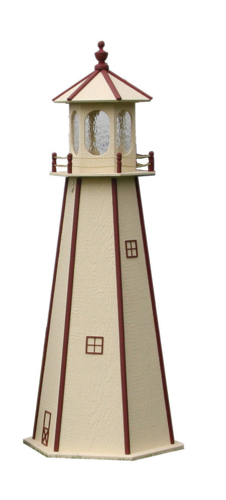 Standard Lighthouse, Stoltzfus Beige & Stauffer Red, 6 Foot, Standard Lighting