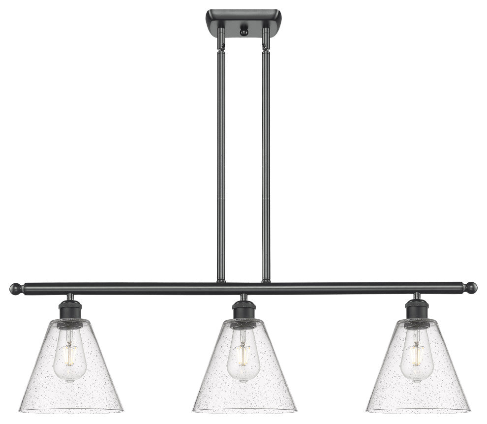 Innovations 516-3I-BK-GBC-84-LED 3 Light Island Light, Matte Black