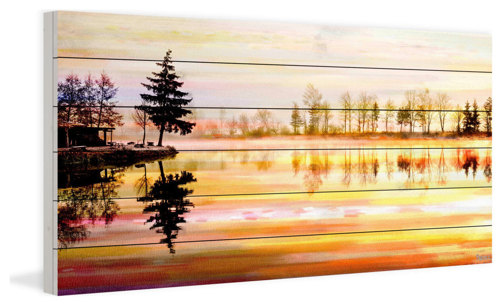 "Chanannes" UV Ink Print on White Wood, 40"x20"