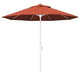9'' Matted White Collar Tilt Lift Fiberglass Rib Aluminum Umbrella, Olefin, Sunset