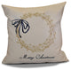 Merry Wishes Pillow, Taupe, 26"x26"