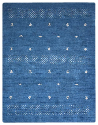 HAND KNOTTED LOOM SILK ECO-FRIENDLY AREA RUG -9'x12',Rectangle,Blue,Contemporary