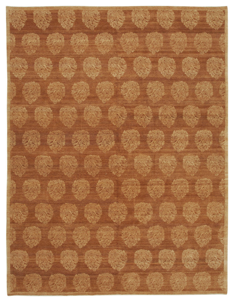 Rug N Carpet - Hand-Knotted Oriental 9' 0" x 12' 0" Pastel Oushak Area Rug