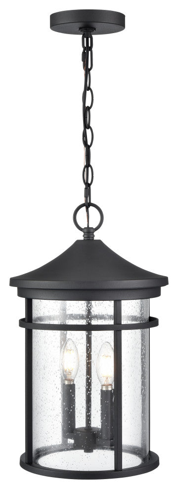 2 Light 10.5 in. Textured Black Outdoor