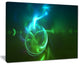 "Glowing Green Circles" Abstract Digital Art Canvas Print