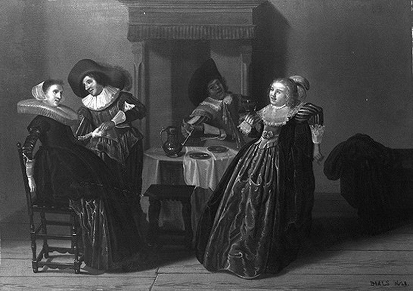 Dirck Hals Zwei Paare, 18"x27" Gallery Wrapped Canvas Print