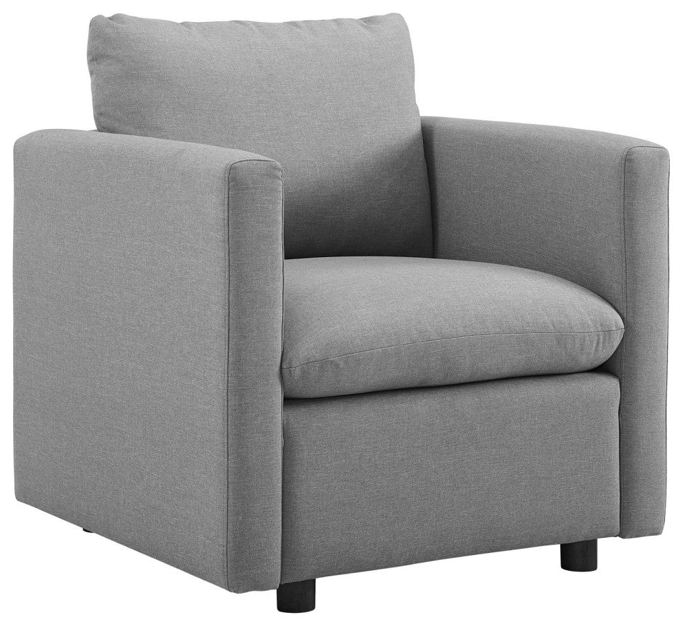 Activate Upholstered Fabric Armchair, Light Gray