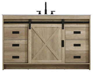 Home Living 54" Single Bathroom Vanity, Natural Oak