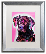 Dean Russo 'Black Lab' Framed Art, Silver Frame, 16"x20", White Matte