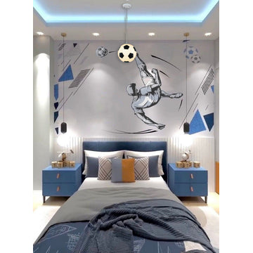 Soccer Ball Light Fixture With Adjustable Cord