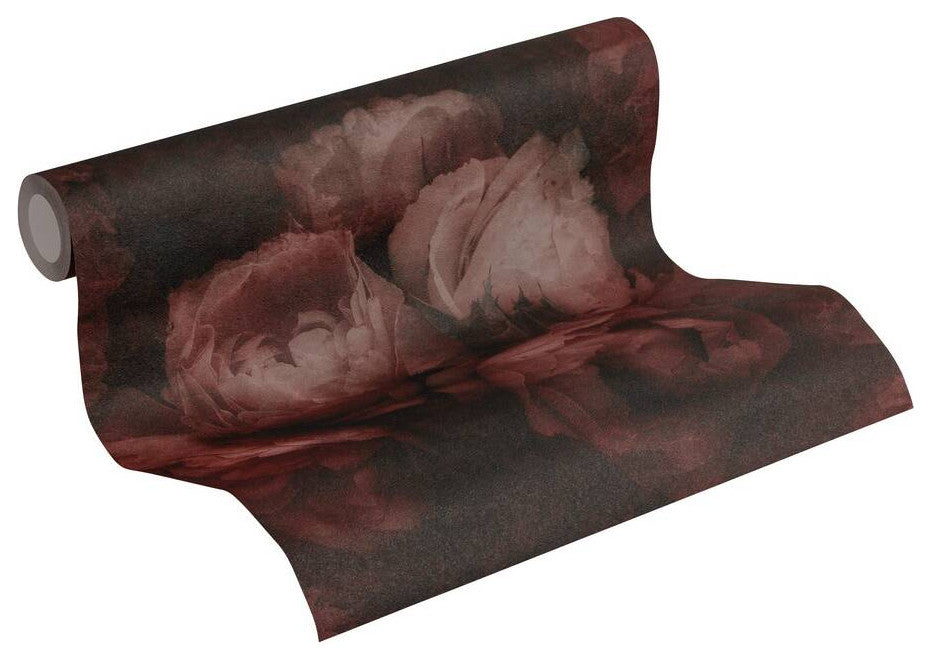 Sample, Floral Textured Wallpaper Featuring Peonies, 373924