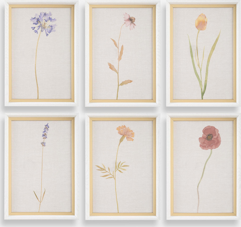 Uttermost 32384 Wild Flourish 20" x 14" Framed Floral Graphic - Multicolored