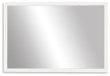 Ellis Framed Wall Mirror, White, 36"x36"