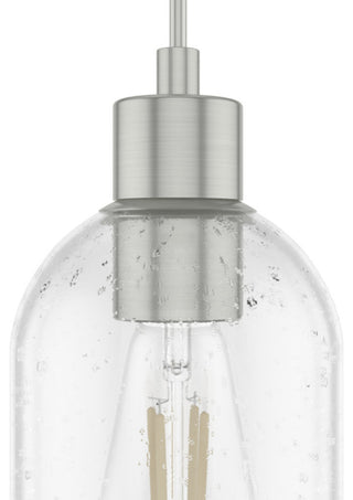 Hunter Lochemeade Brushed Nickel 1-Light Pendant Ceiling Light Fixture