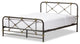 Beatrice Modern Stippled Black Finished Metal Queen Size Platform Bed