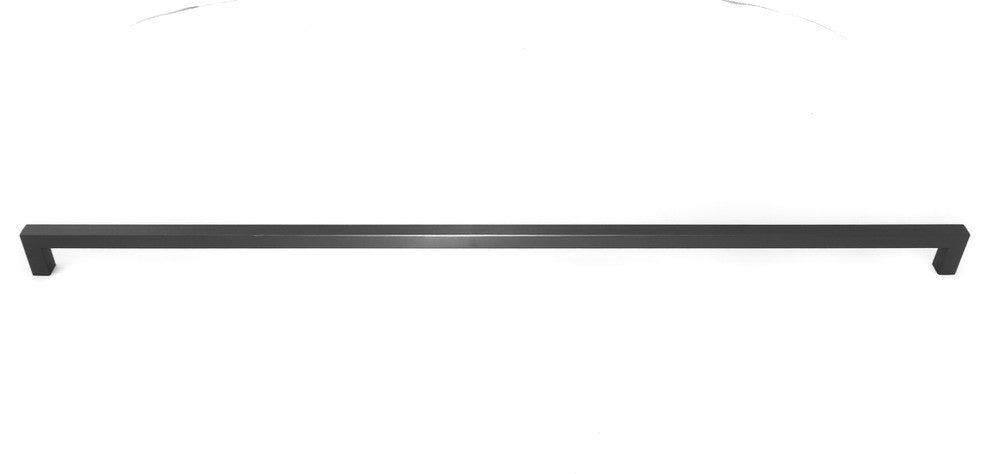 Square Bar Pull Pewter Cabinet Handle Stainless 12 mm., 24" Center-to-Center