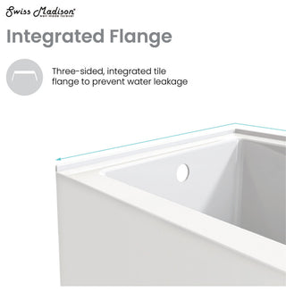 Ivy 48'' x 32" Bathtub With Apron Left Hand Drain, White