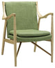 Modern Natural Green Makeshift Upholstered Lounge Chair