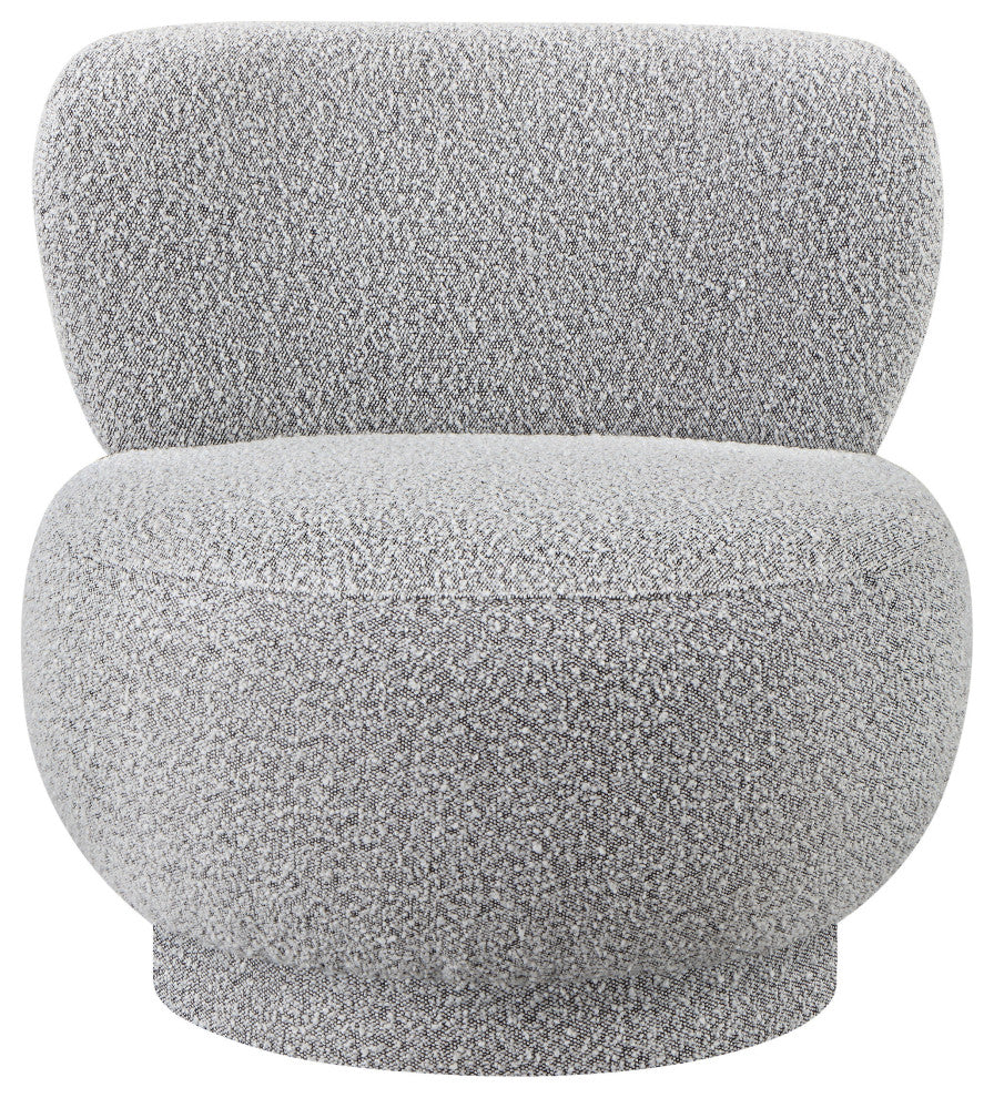 Calais Accent Chair, Gray, Upholstered Base
