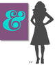 "Ampersand Poster Purple and Blue" Fine Art Print
