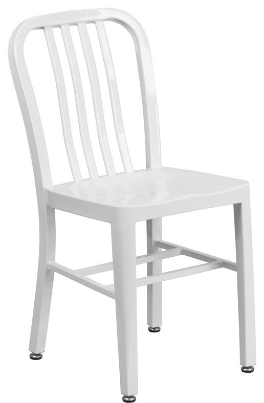 Metal Indoor-Outdoor Chair, White
