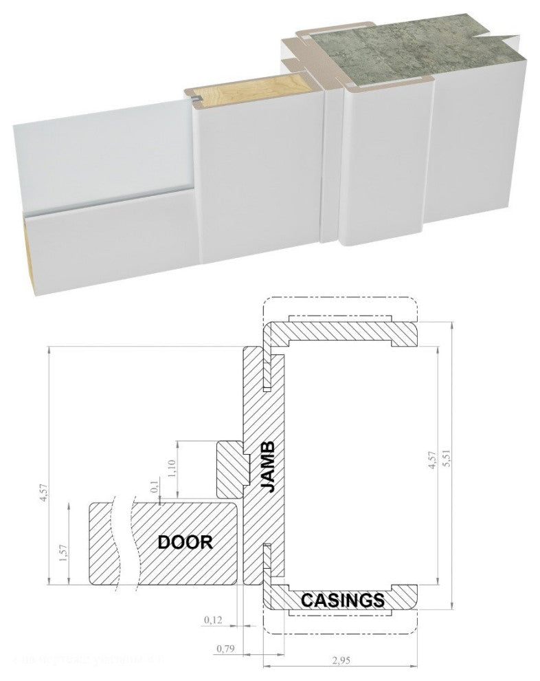 Solid French Door 36 x 84 | Planum 2122 White Silk| Bathroom
