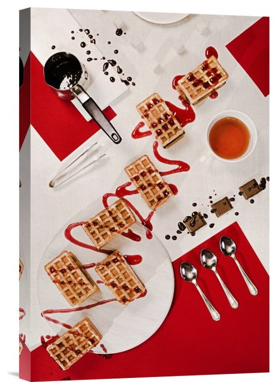 "Suprematic Meal: Viennese Waffles" Canvas by Dina Belenko, 12x18"