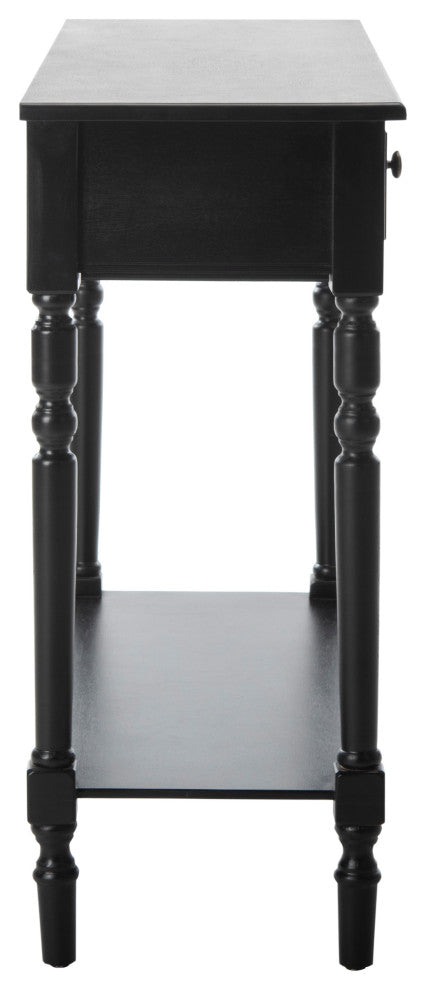Safavieh Rosemary 2-Drawer Console, Distressed Black