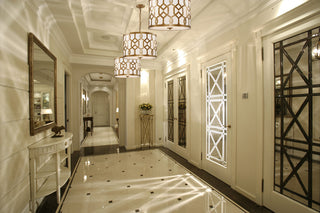 Libby Langdon for Crystorama Jennings 3 Light Aged Brass Chandelier