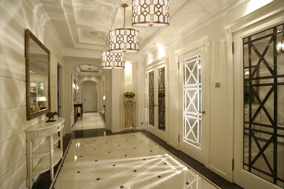 Libby Langdon for Crystorama Jennings 3 Light Aged Brass Chandelier