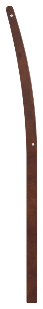AFI Portland Queen Wood Sleigh Headboard with USB Charging Station in Walnut