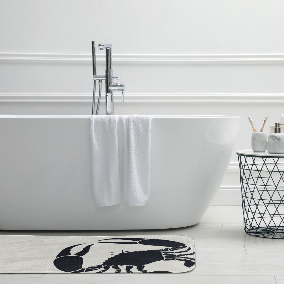 34" x 21" Crab Dip Bathmat, Shark Blue